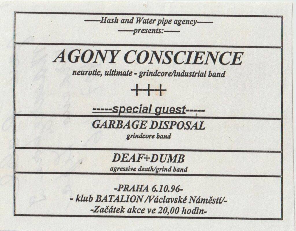 Leták na koncert v Batalionu