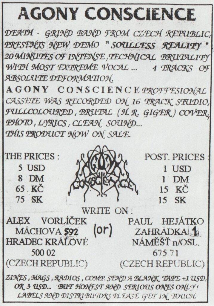 Agony Conscience material