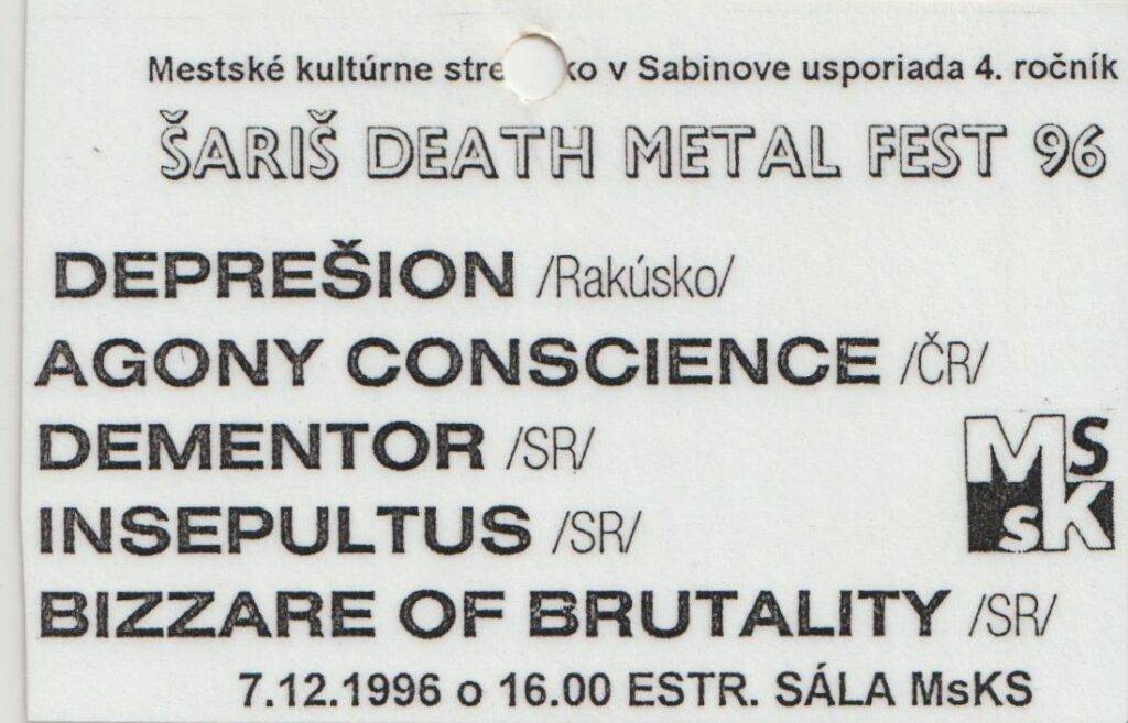 Leták na koncert v Sabinove