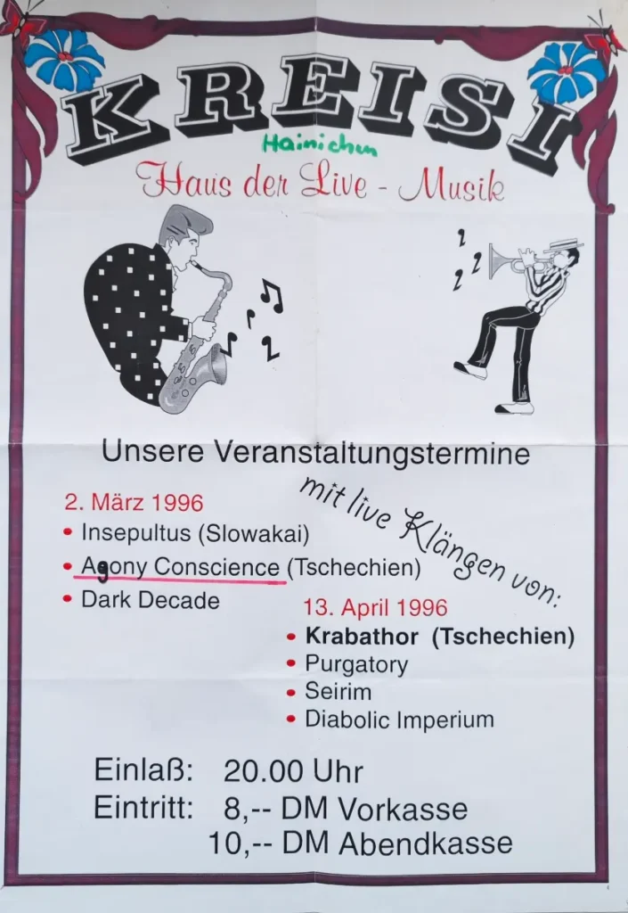 Letak na koncert v Hainichenu