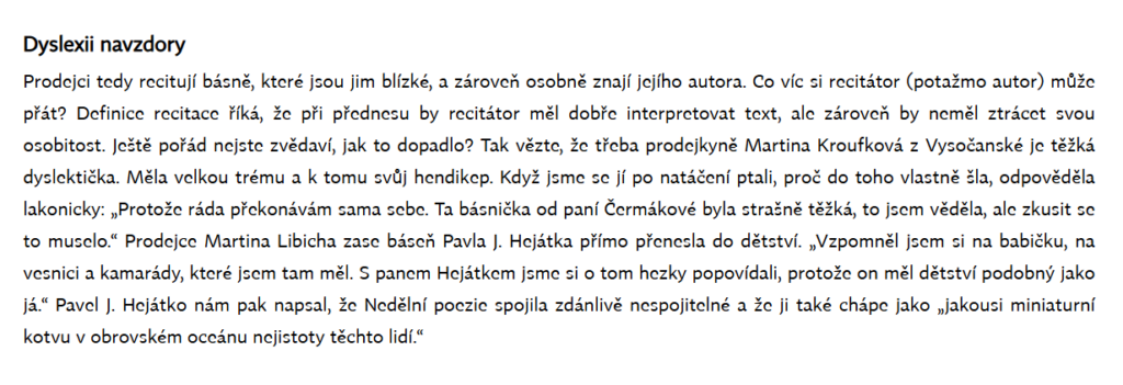 clanek nedelni poezie