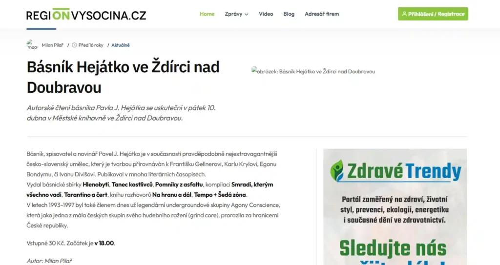 ruzne basnik hejatko ve zdirci nad doubravou