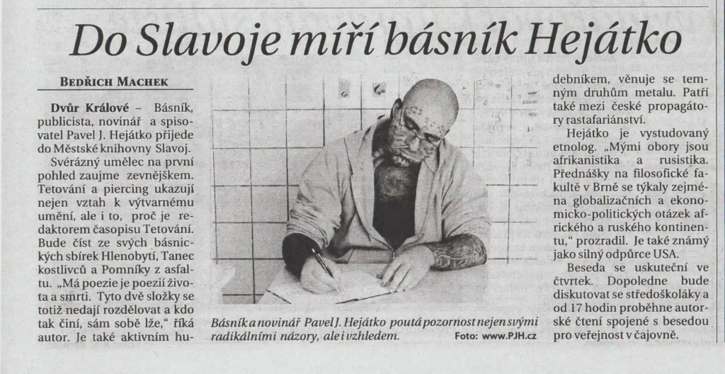 clanky Do Slavoje miri basnik Hejatko