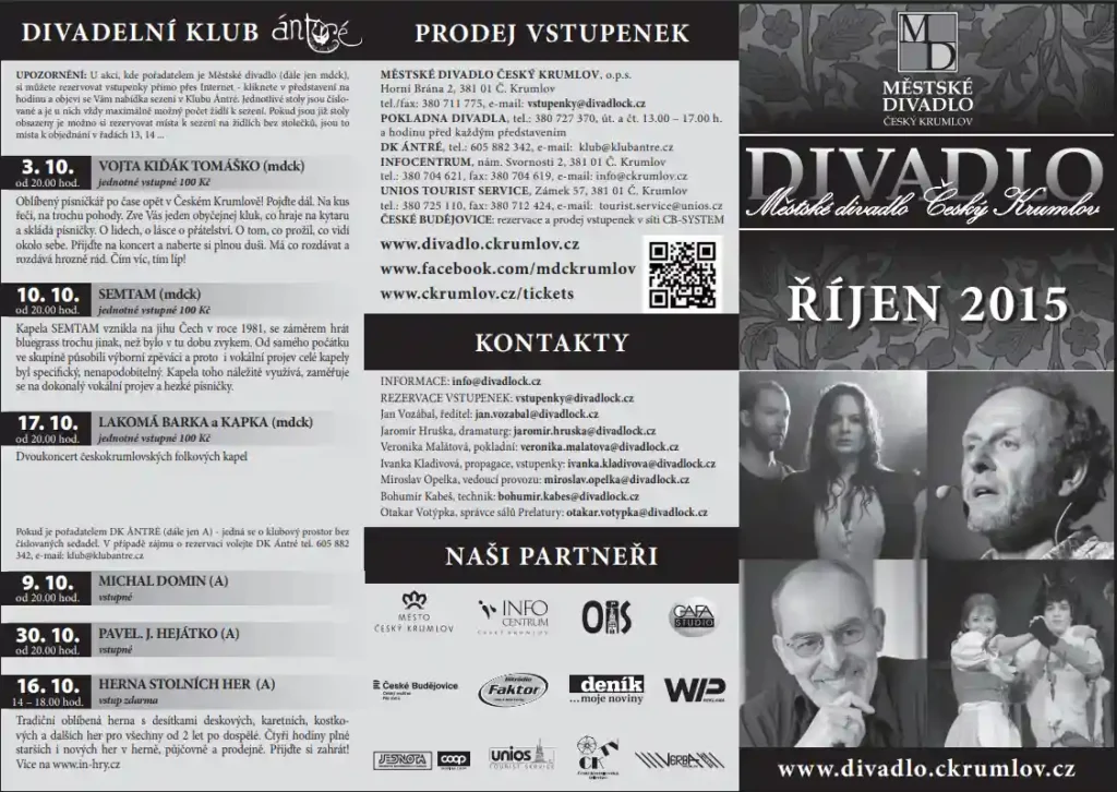letak divadelni klub antre