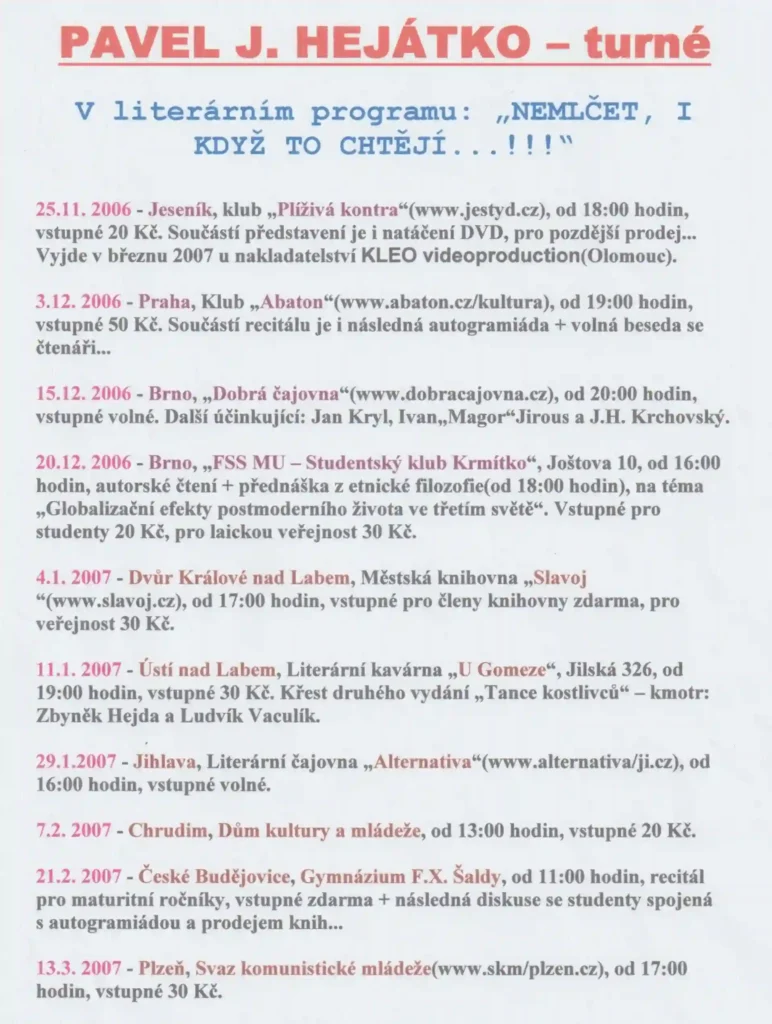 letak turne 2006az2007