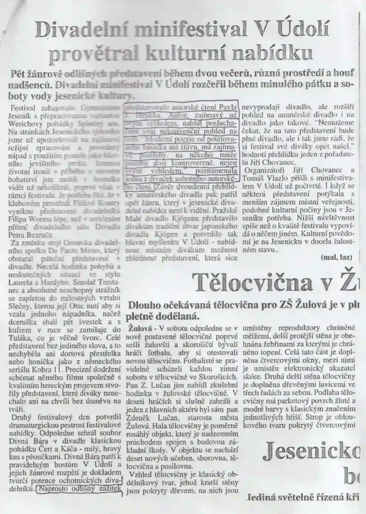 ruzne Divadelni minifestival V Udoli provetral kulturni nabidku scaled