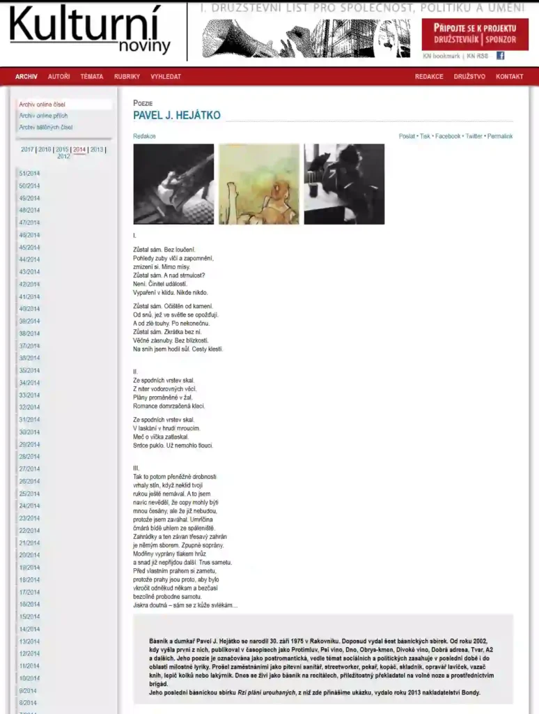 ruzne kulturni listy ukazka poezie 2